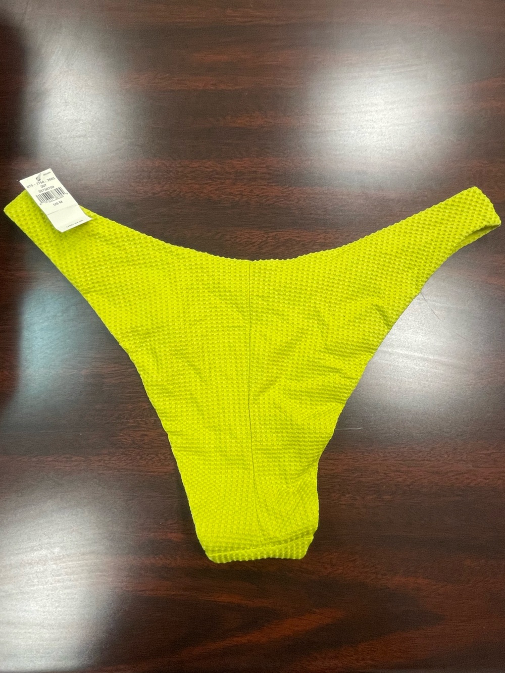 aerie Textured High-Cut Bikini Bottom Size Medium - Picture 6 of 6
